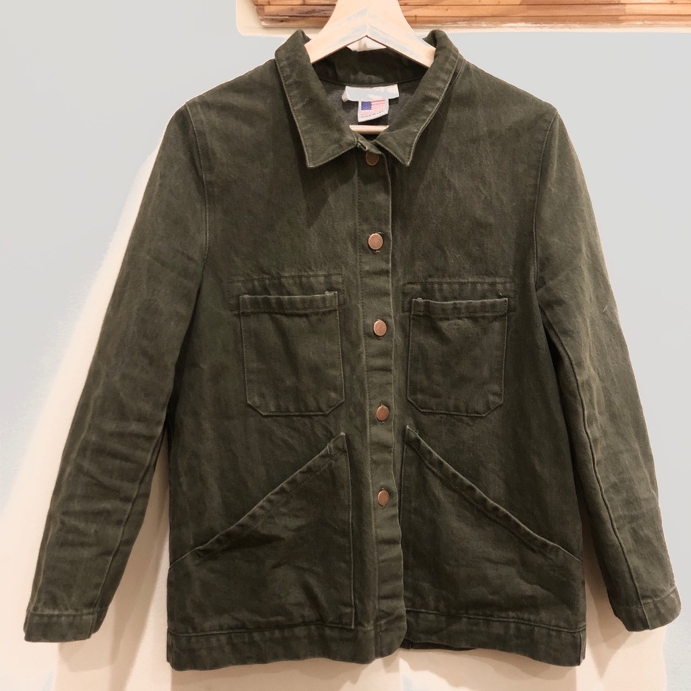 Carleen triangle jacket in sage